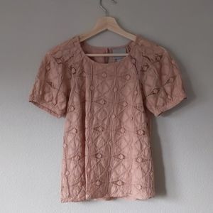 Dusty Rose Anthropologie Blouse